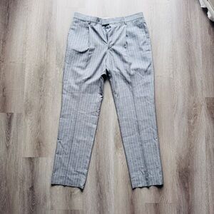 Banana Republic Vitale Barberis Canonico Wool Silk Linen Pants Men 32x32 Gray